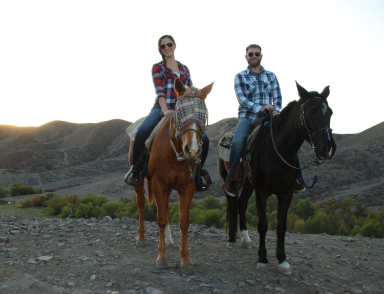horse riding couple