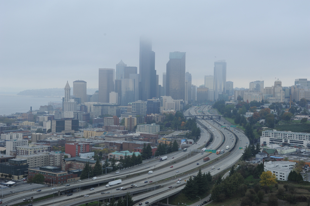 A dreary day in downtown Seattle
