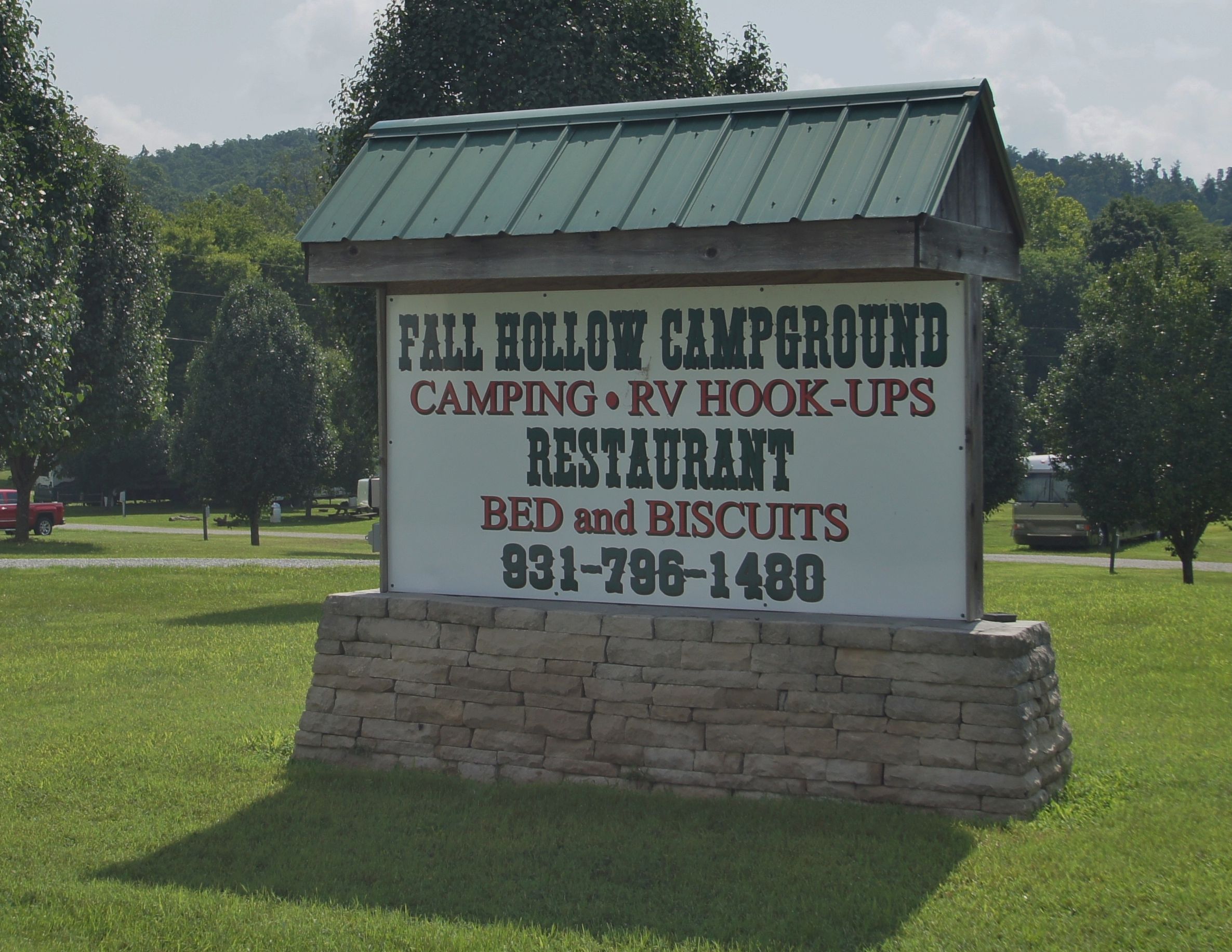 Entrance to Fall Hollow Campground