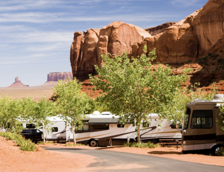 Bookable sites at an RV park