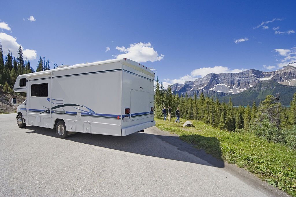 RV in the mountains in Canada