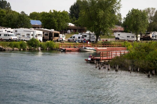 RV park or campground by the lake in the United States
