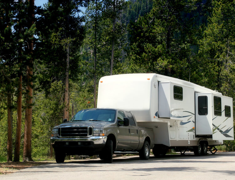 Camper Trailer In Yellowstone