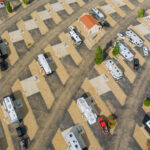 Long-term campground rental aerial view