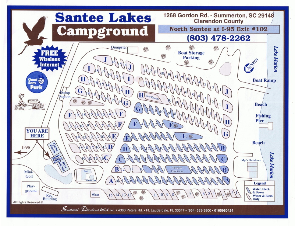 Twin Lakes Campground SC Map