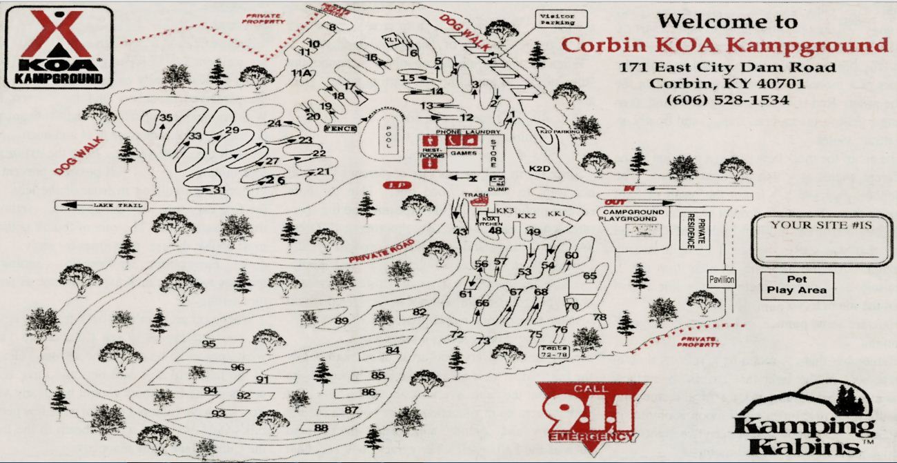 Laurel lake camping resort map