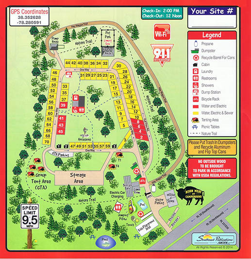 Shenandoah Valley Campground Map