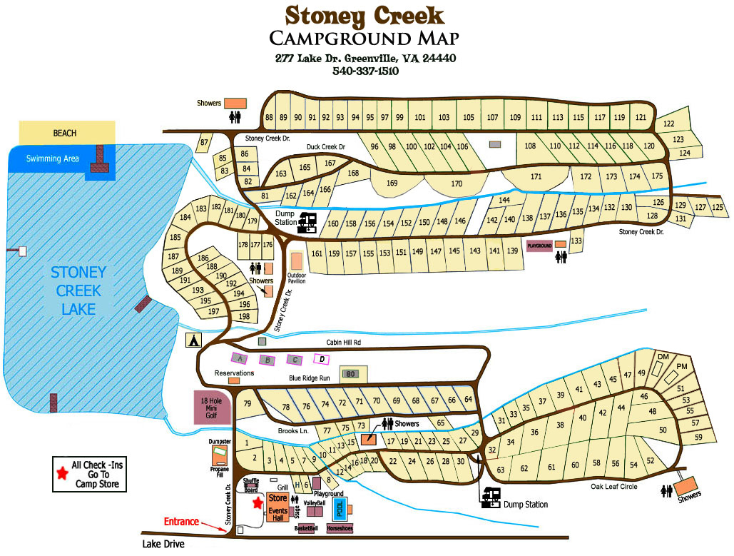 Mountain Creek Campground Map