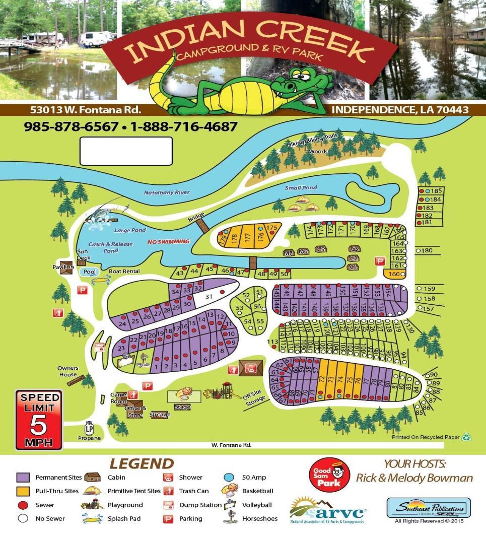 Indian Lake Campground Map