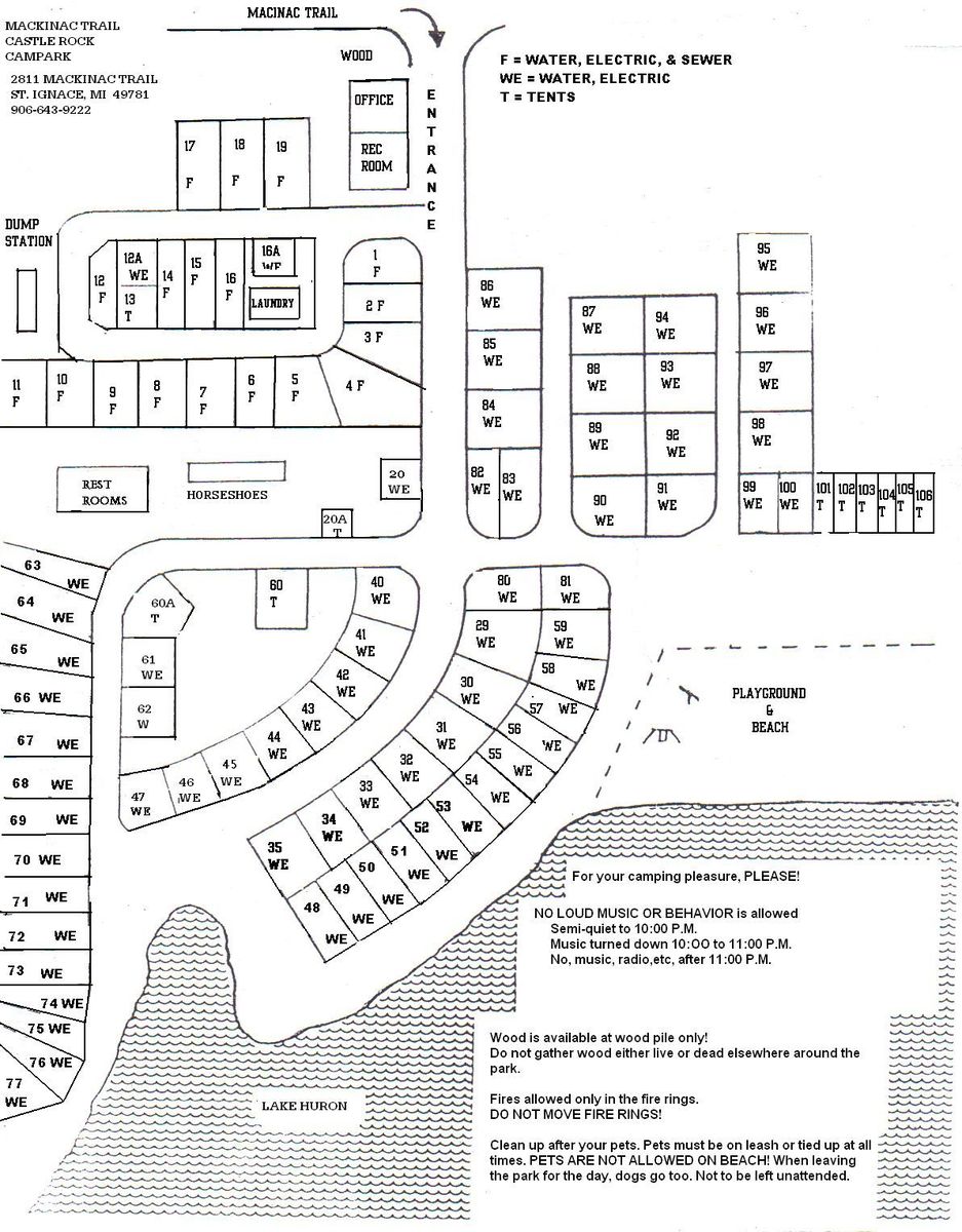 Castle Rock Lakefront Mackinac Trail Campground 6 Photos, 2 Reviews