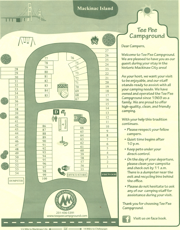 Tee Pee Campground 2 Photos, 1 Reviews Mackinaw City, MI