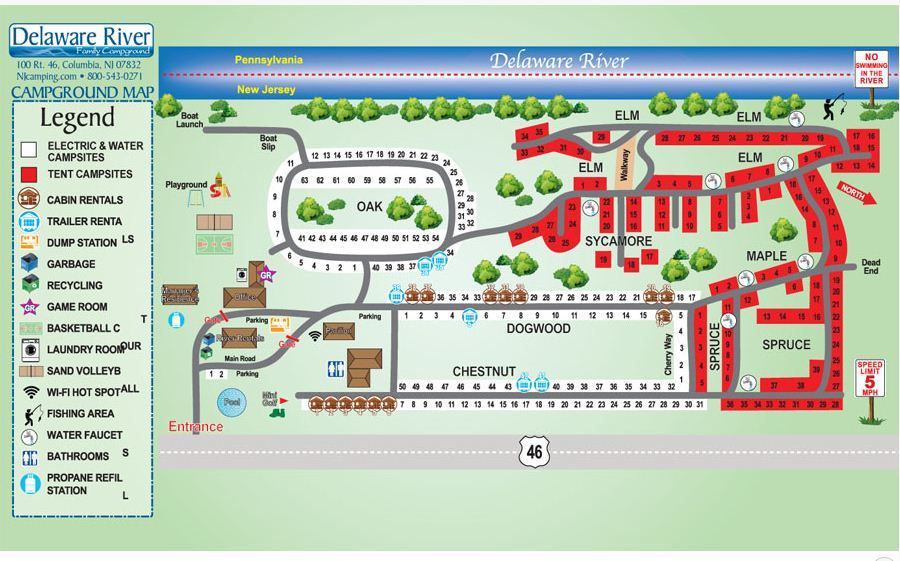 Delaware River Family Campground 3 Photos Columbia, NJ RoverPass