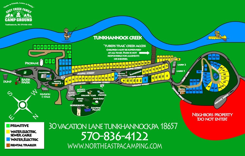 Cozy Creek Family Campground 3 Photos Tunkhannock, PA RoverPass