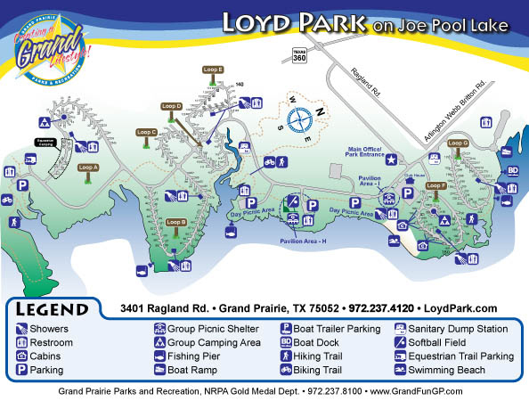 Loyd Park Campground Map