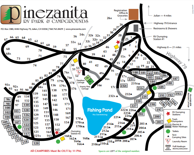Pinezanita RV Park and Campgrounds 3 Photos Julian, CA RoverPass