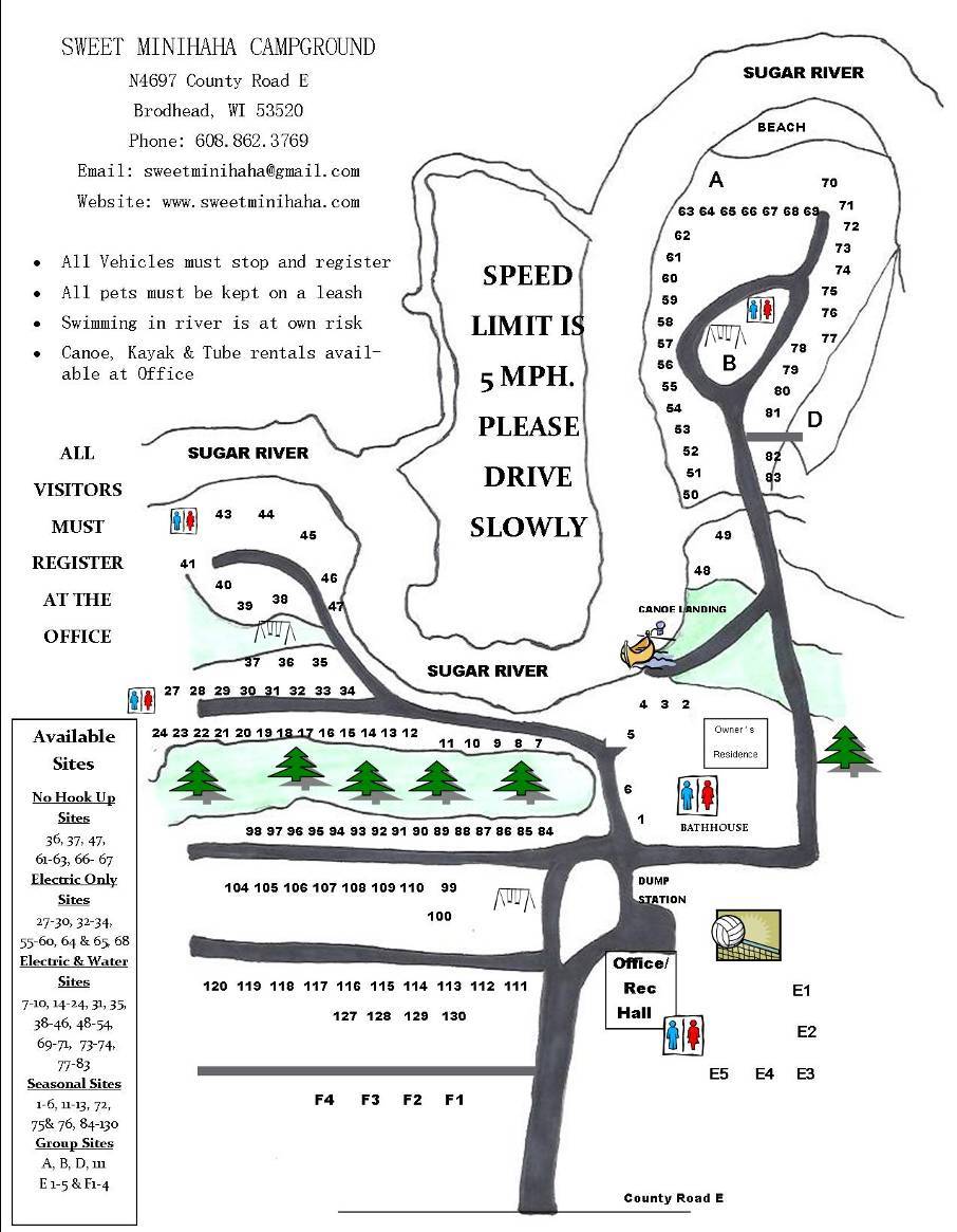 Sweet Minihaha Campground 4 Photos Brodhead, WI RoverPass