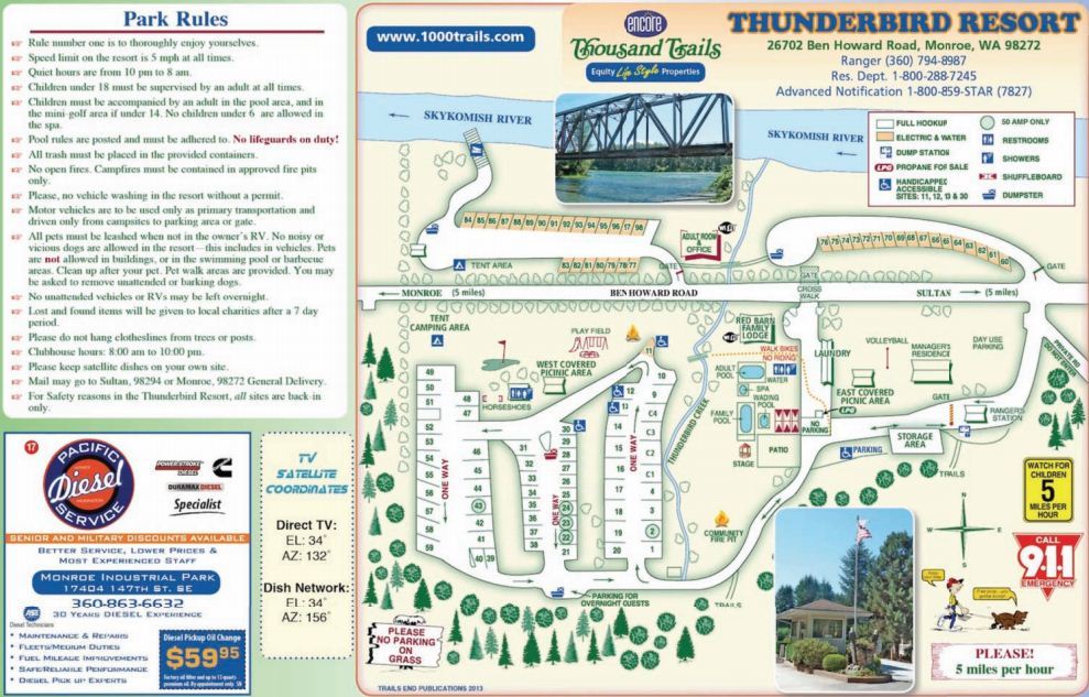Thunderbird RV & Camping Resort 3 Photos, 1 Reviews Monroe, WA