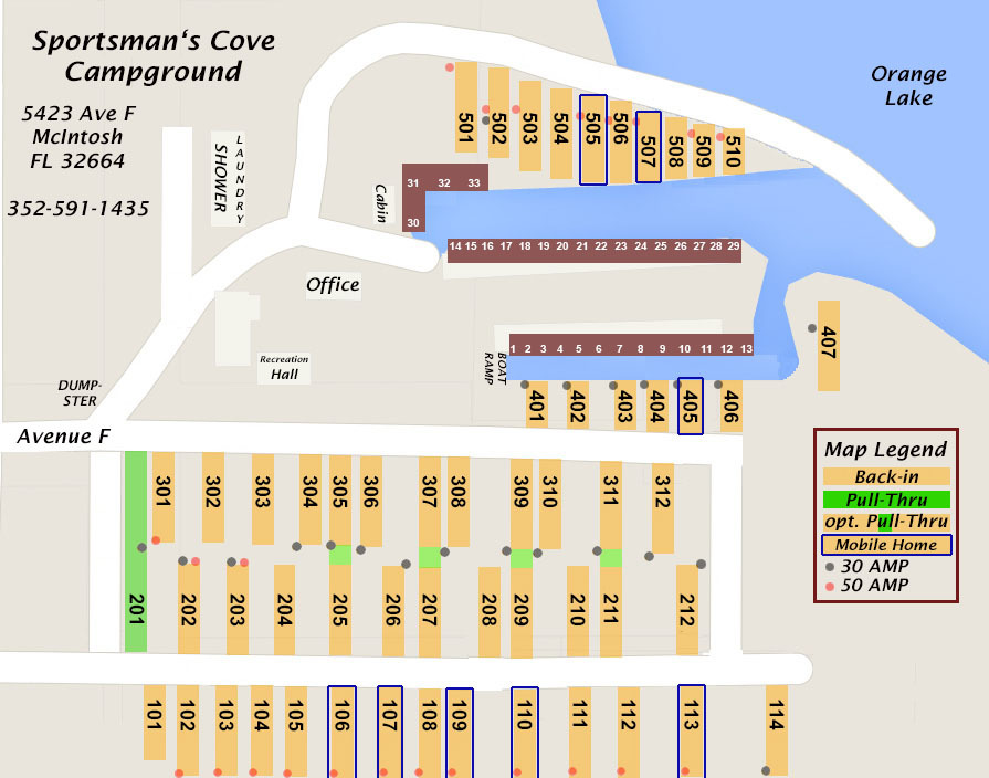 Sportsman's Cove Campground 11 Photos, 2 Reviews McIntosh, FL