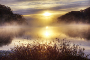 Charles Gurche Lake Jacomo At Sunset Fleming Park Kansas City Missouri Usa