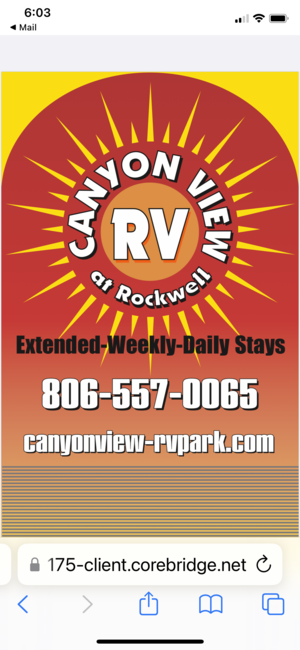 Canyon View Rv Park   Rockwell Canyon Tx 0
