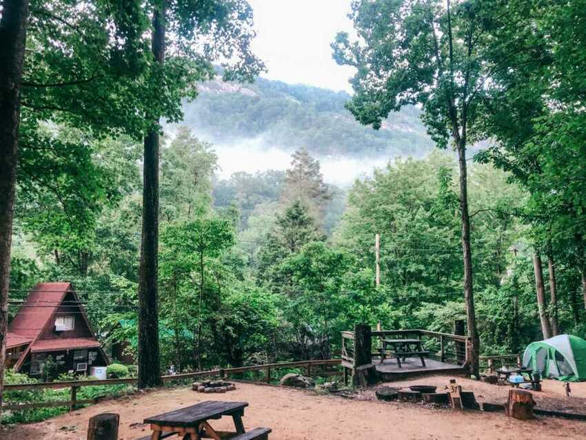 Hickory Nut Falls Family Campground Chimney Rock Nc 2