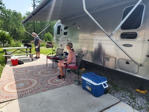 Beaufort Waterway Rv Park  Backin Sites have concrete pad, sidwalk, grill, picnic table and firepit