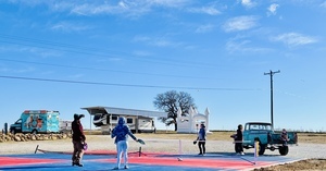 Friendly Pickleball Competition at Flying Horse RV Park.
