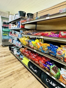 General store onsite offers a quick snack or drink. Don't forget the ice. 