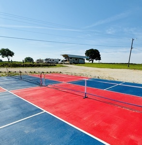 Enjoy pickleball at the Flying Horse RV Park competition is double with 2 courts on site. 