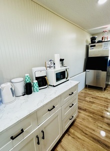 Needing that morning pick me up stop in and help yourself to the coffee bar.