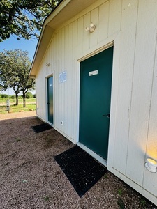 Our restrooms are easy to get in and out of.
