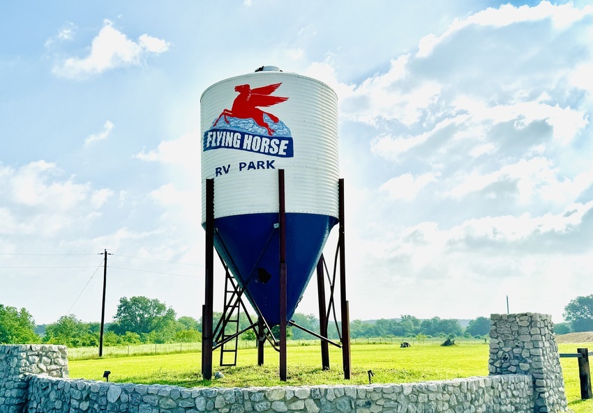 Our silo greets you as you enter the park.