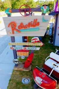 Retroville Main Sign No Kids