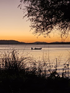Sunset With Boat