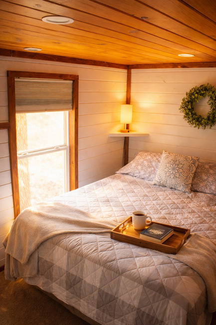 Clydes Cabin Improved Bedroom