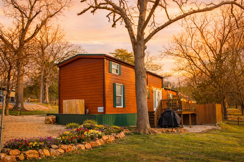 Improved Clydes Cabin Outside Entrance